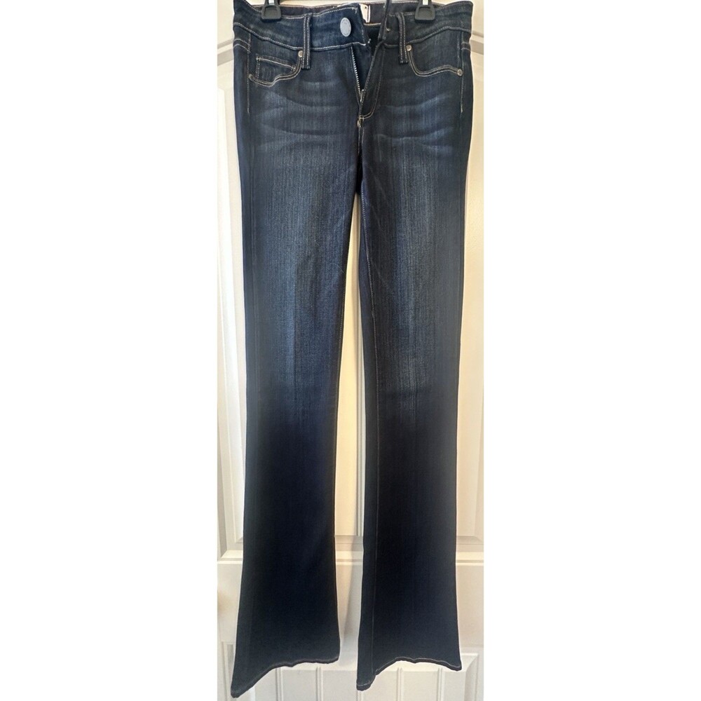 Paige Jeans Womens Size 25 Manhattan  Bootcut Dark Wash Blue Denim Pants